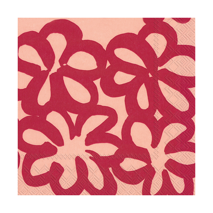 Jättikukka servett 33x33 cm 20-pack, Rose