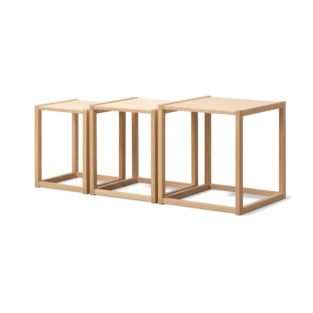BM375 Nesting bord 3 delar, Ljus oljad ek