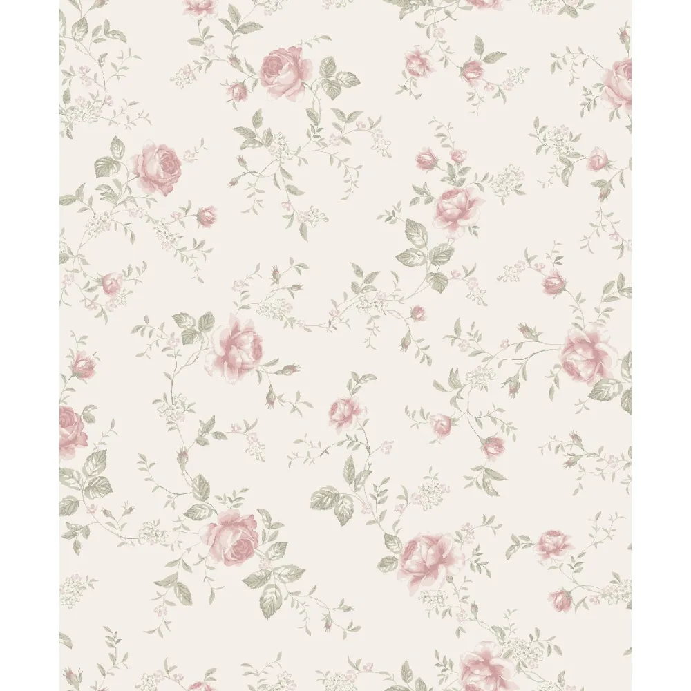 Tapet Newbie Wallpaper II Rose Garden 6928 Vit Barnmönster
