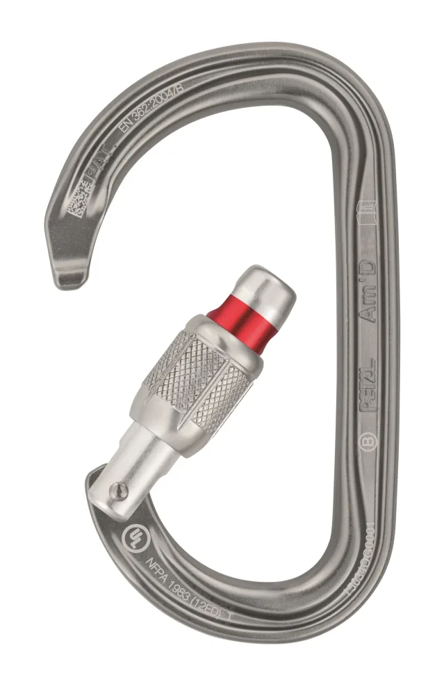 Petzl M34A SL Karbin D-formad, skruvkarbin