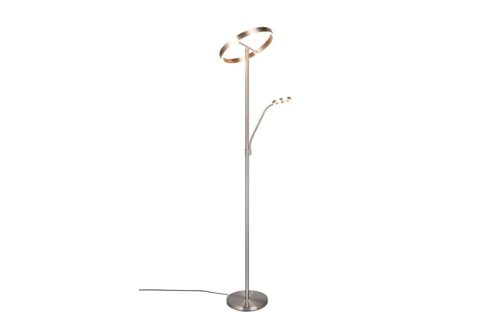 Golvlampa TRIO Willis Borstad stål