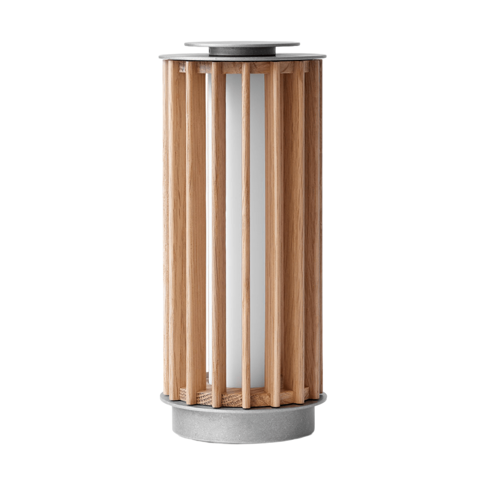Numbra TY3 portabel bordslampa, Lackerad ek-trumlad aluminium