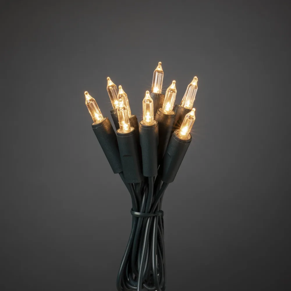 Konstsmide 6303-100 Ljusslinga varmvita LED, grön kabel 7.35 m