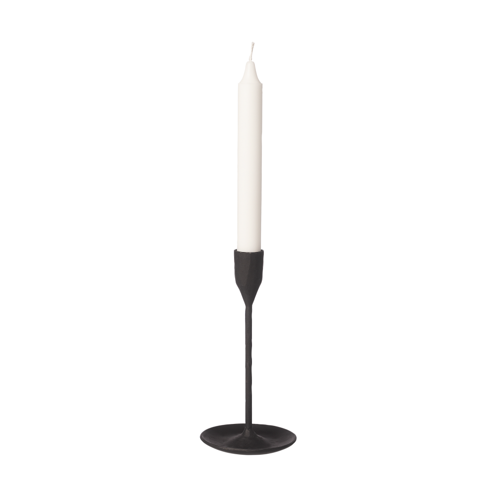 Ernst ljusstake svart metall, 18 cm