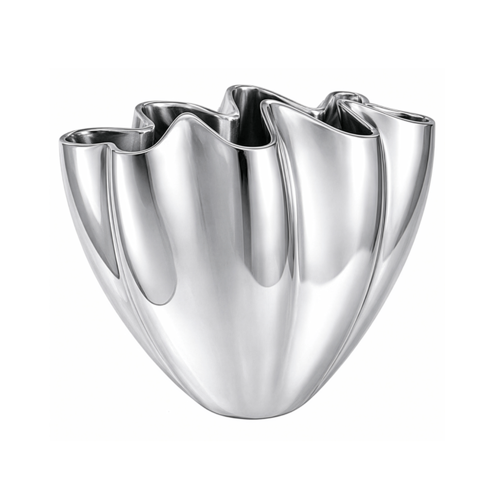 Shell vas, Large, 30 cm, Chrome