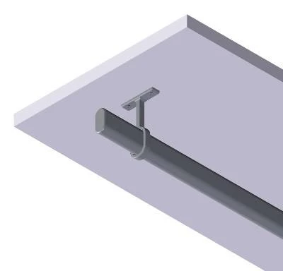 Mittfäste för Klädstång Silver