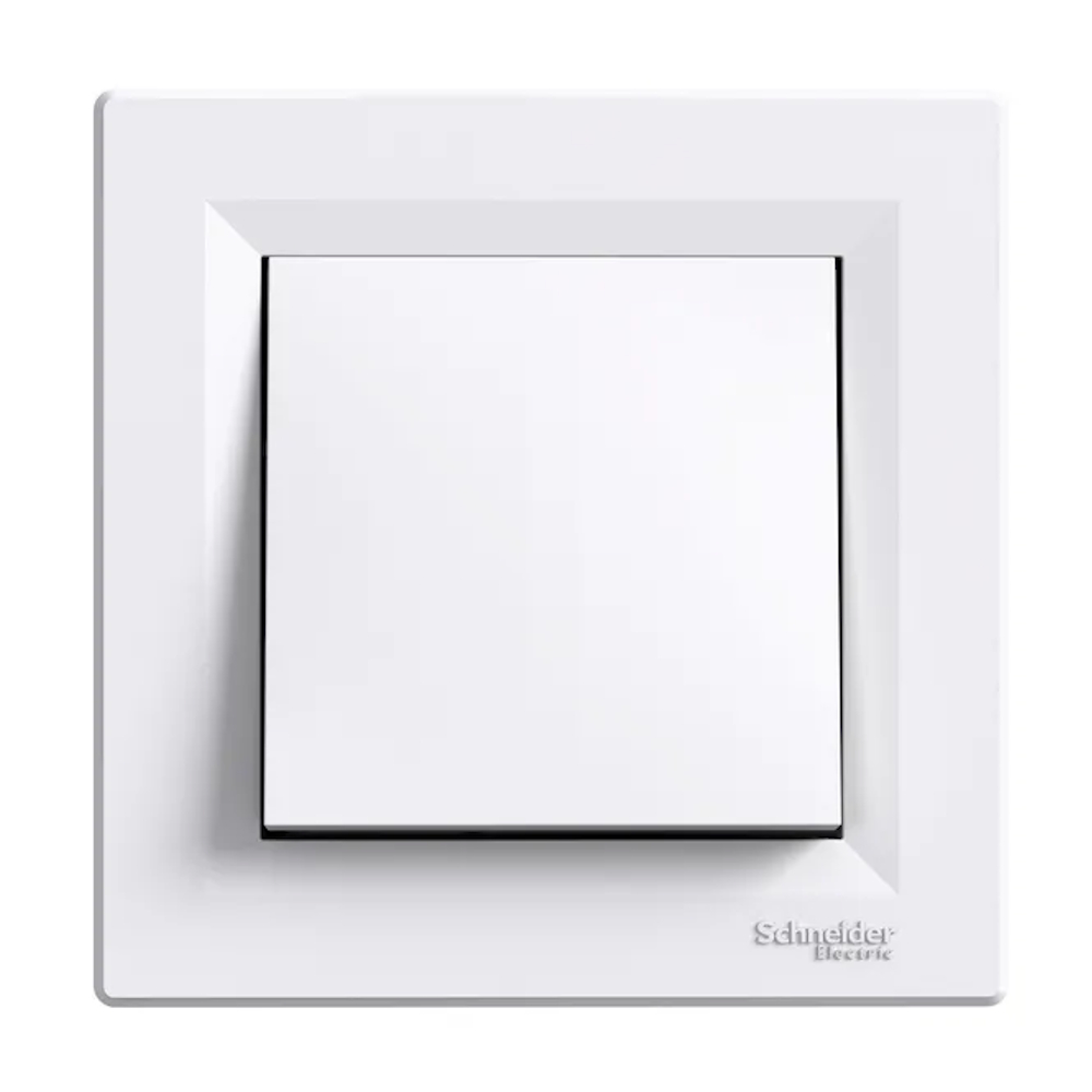 Asfora Tryckknappsbrytare Liftterminaler 1Pol 2300W 10A 250V IP20 Vit Schneider Electric