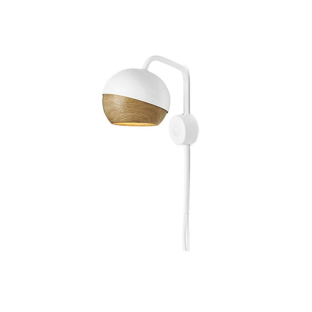Ray vägglampa, white, ekdetalj på skärm