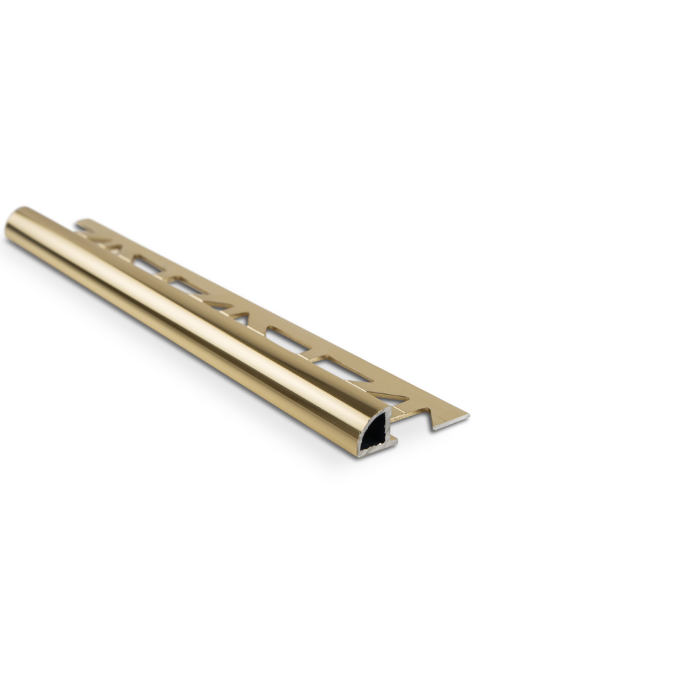 KAKELLIST BLANKE GULD BLANK 10MM 2,5M, KVARTSRUND 7743 ALUMINIUM