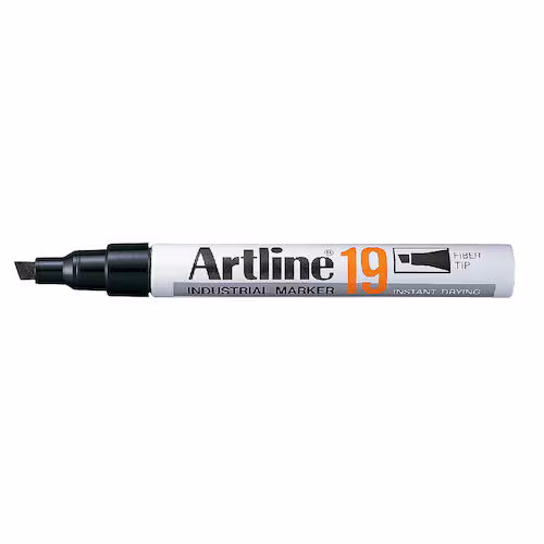 Kjøp Artline Merketusj 19, 5x2 mm kuttet spiss, svart.