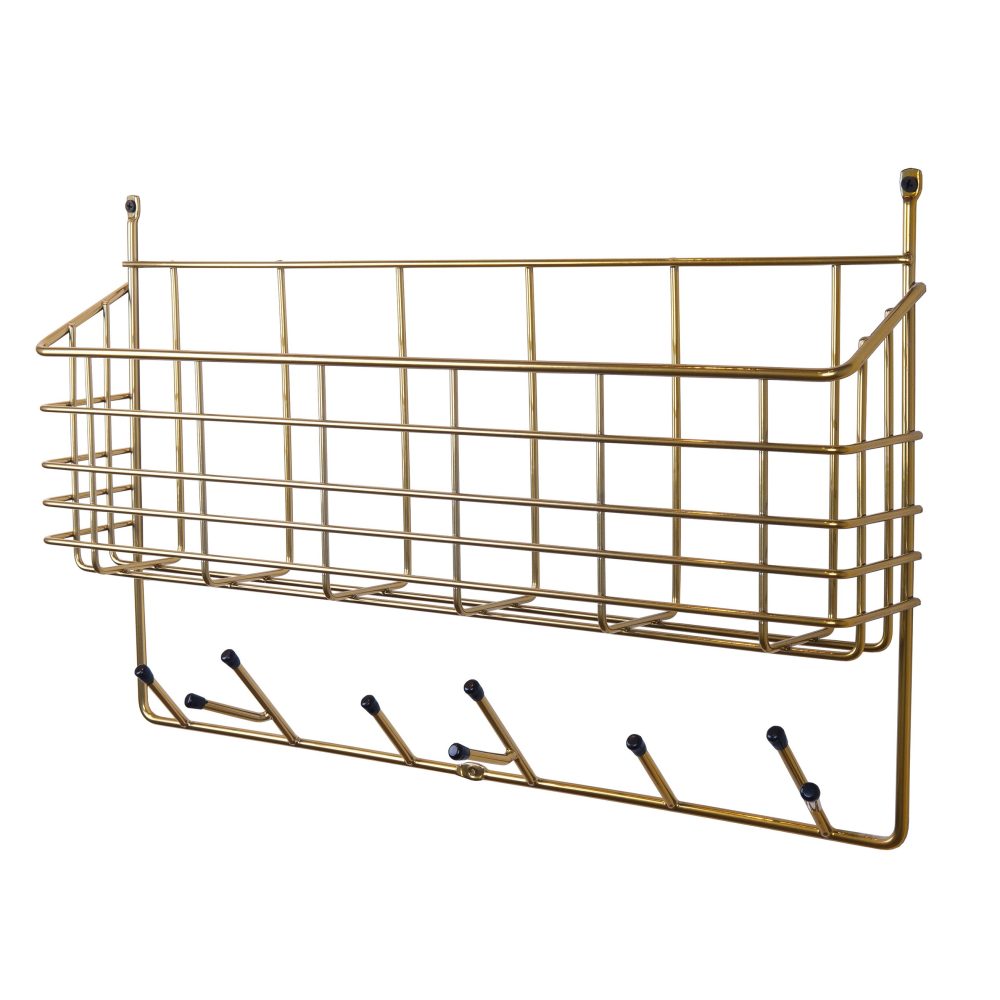 Mitten Shelf L hylla, mässing