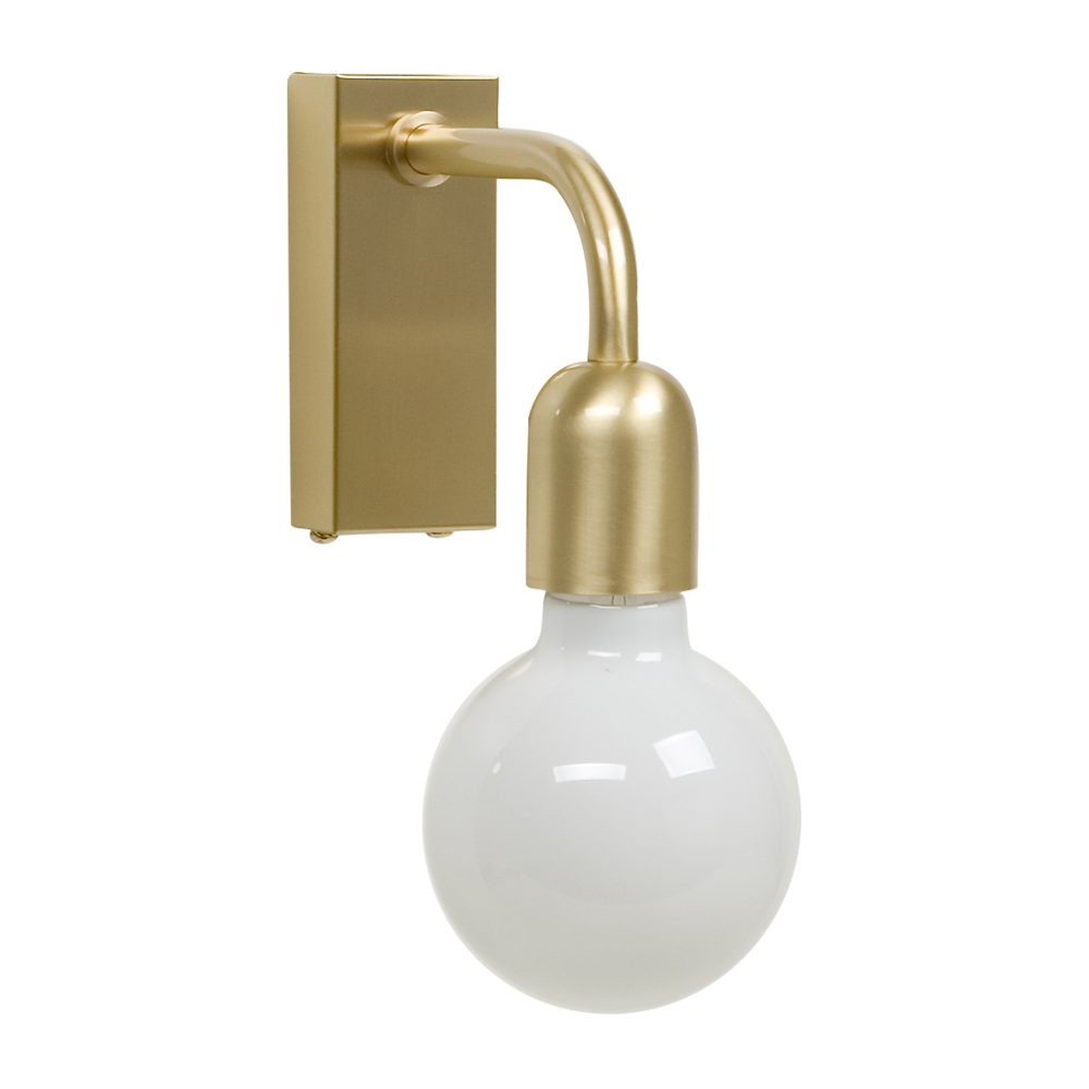 Regal 1 vägglampa 12,9 cm, Borstad mässing