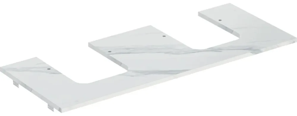 Geberit ONE 505.175.00.1 Bänkskiva stengods, vit, dubbel