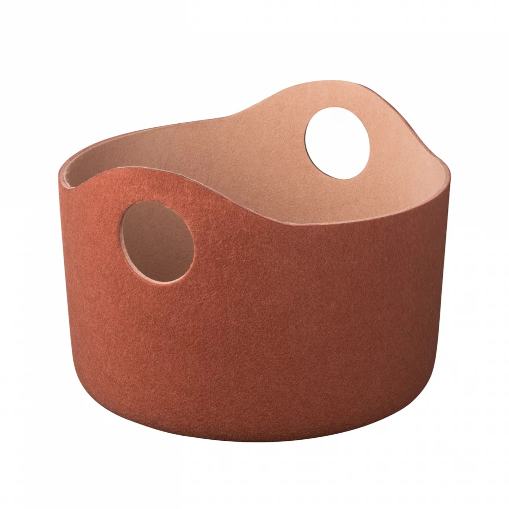 Tiggy förvaringskorg filt S Ø42,5 cm, Rustic brown-tan