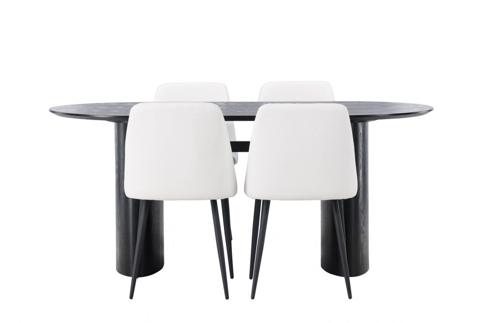 Isolde Matgrupp 180 cm Oval med 4 Night stolar