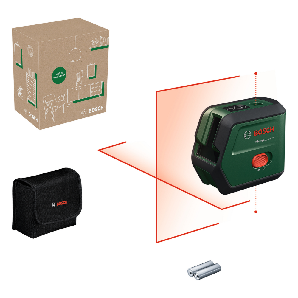 KRYDSLASER BOSCH UNIVERSALLEVEL 2, KARTON E