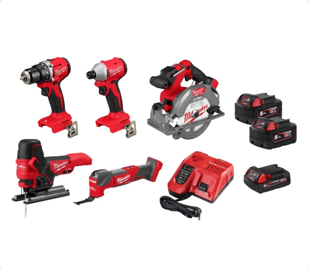 Milwaukee FPP5AB-523B Kombikit med batteri och laddare
