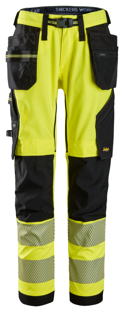 BYXA SNICKERS WORKWEAR 6943 STR VARSEL KL 2 120, VARSELGUL/SVART