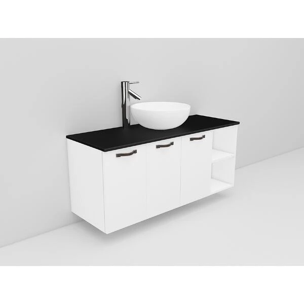 Badrumsmöbel Flexline Modell 136 120cm, Vit, Slät | Stuvbutiken