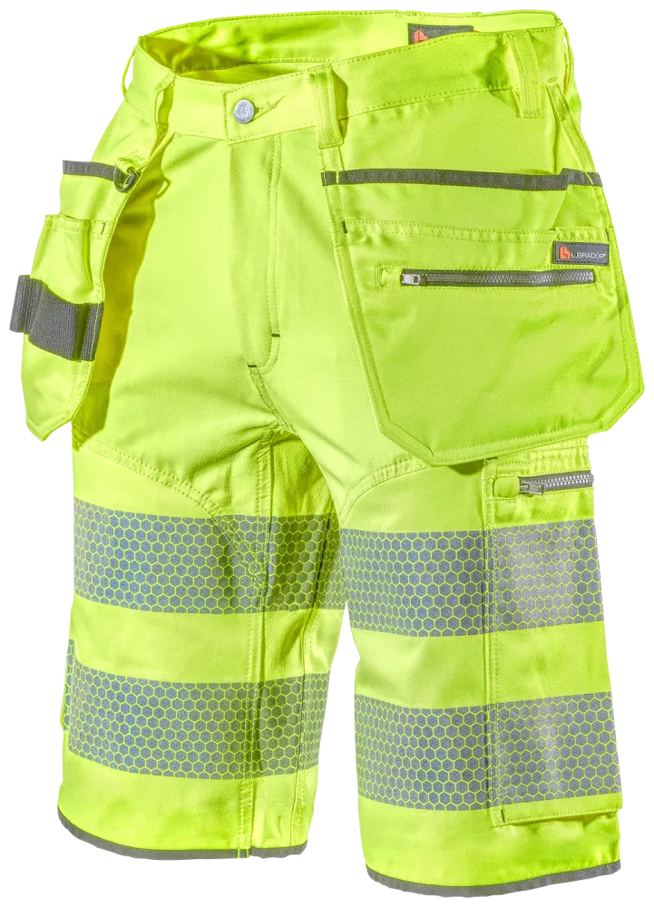 L.Brador 1475PB Varselshorts hi-vis gul, klass 2 Hi-vis gul