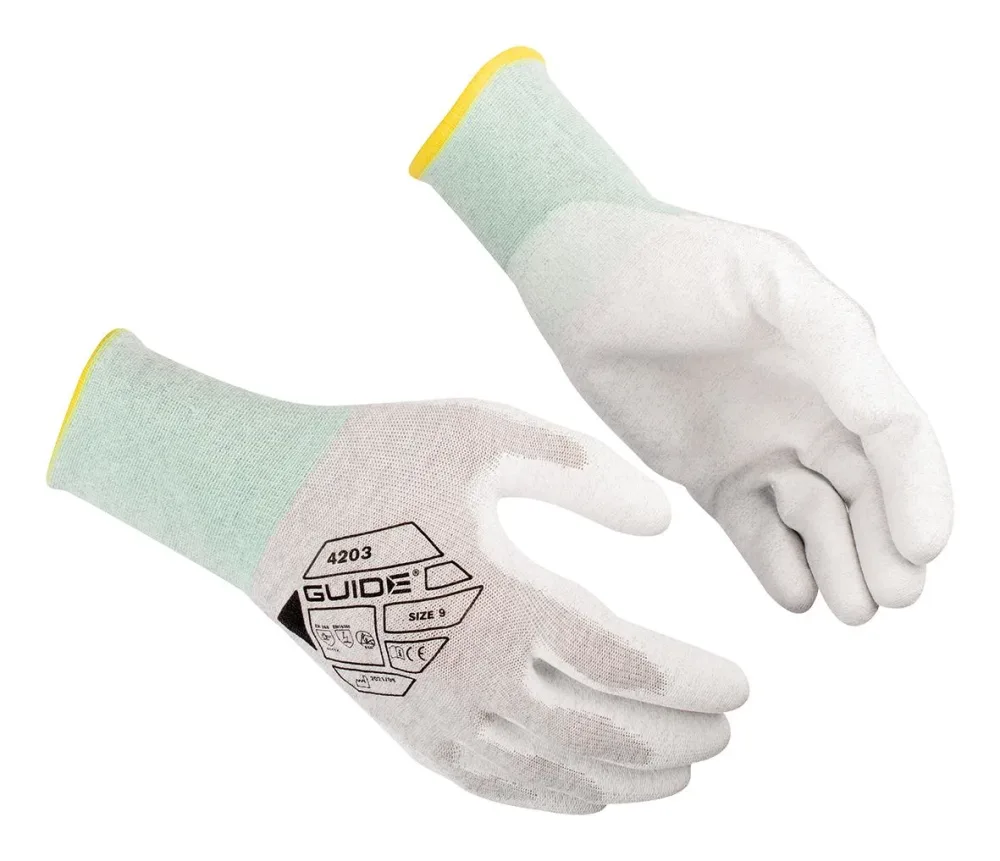 Guide Gloves 4203 Handske nylon, ESD, antistatisk, touch 11