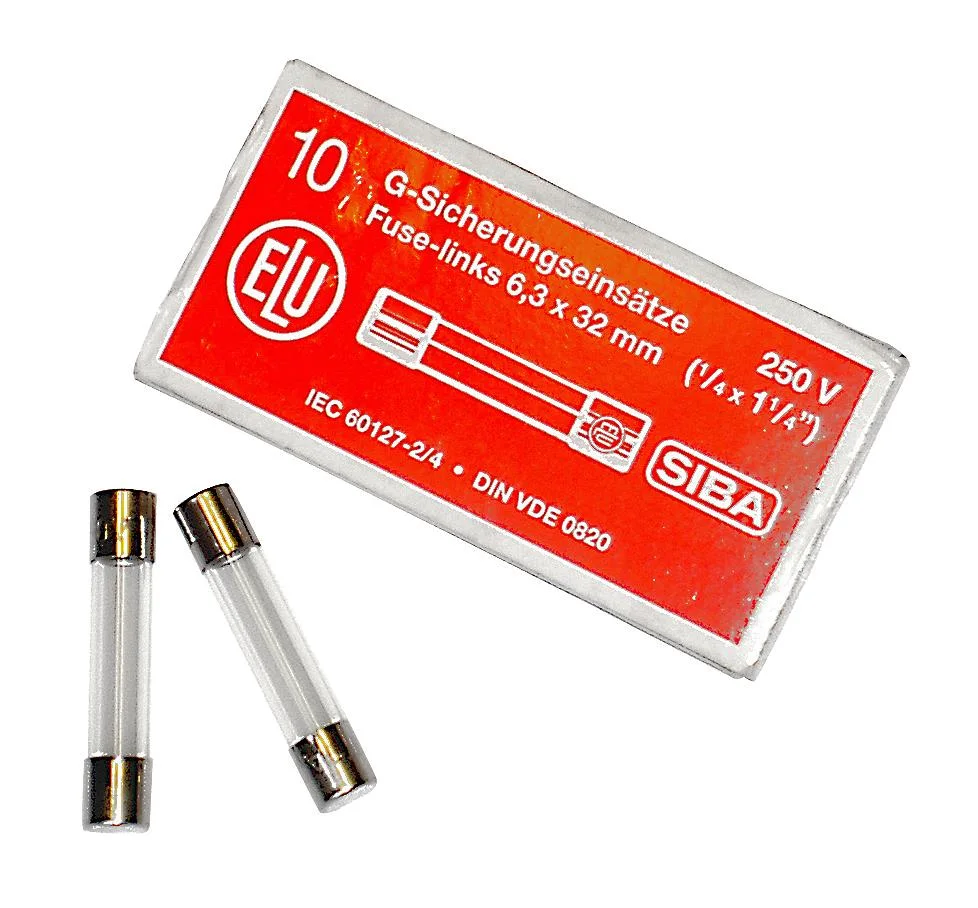 SIBA 7005961.0,1 Finsäkring 6 x 32 mm, trög, 10-pack 100 mA
