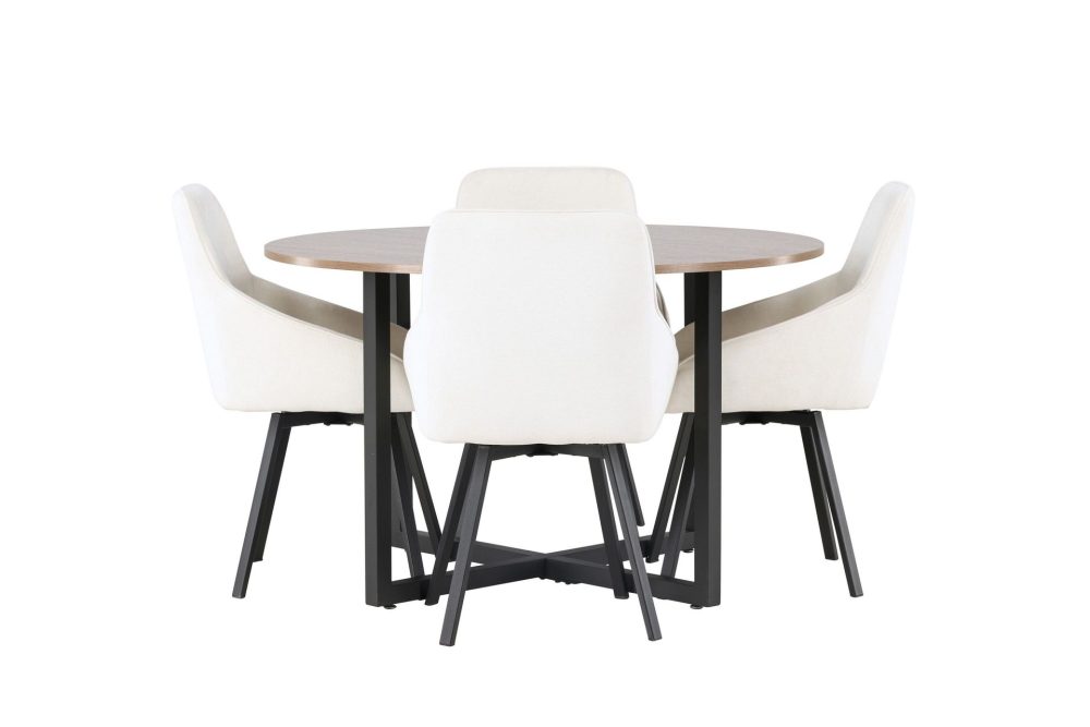 Durango Matgrupp 120 cm Rund med 4 Rosie Stolar