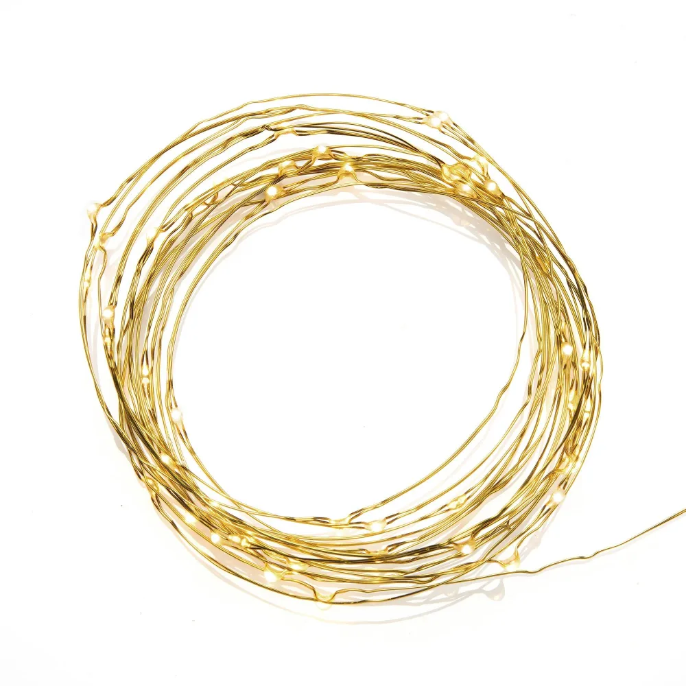 Konstsmide 6387-890 Ljusslinga 9.9 m, 100 LED, micro amber Silverfärgad kabel - Bild 2