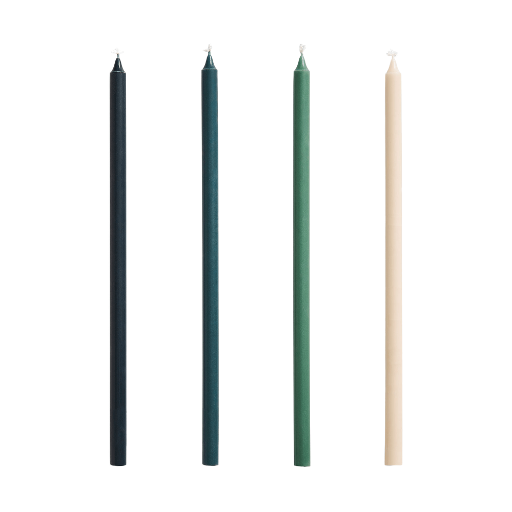 Slim ljus 4-pack, Green-dark green