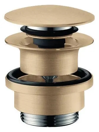 Hansgrohe 50100340 Tryckpluggventil 1 1/4", Push-Open Borstad svart krom - Bild 2