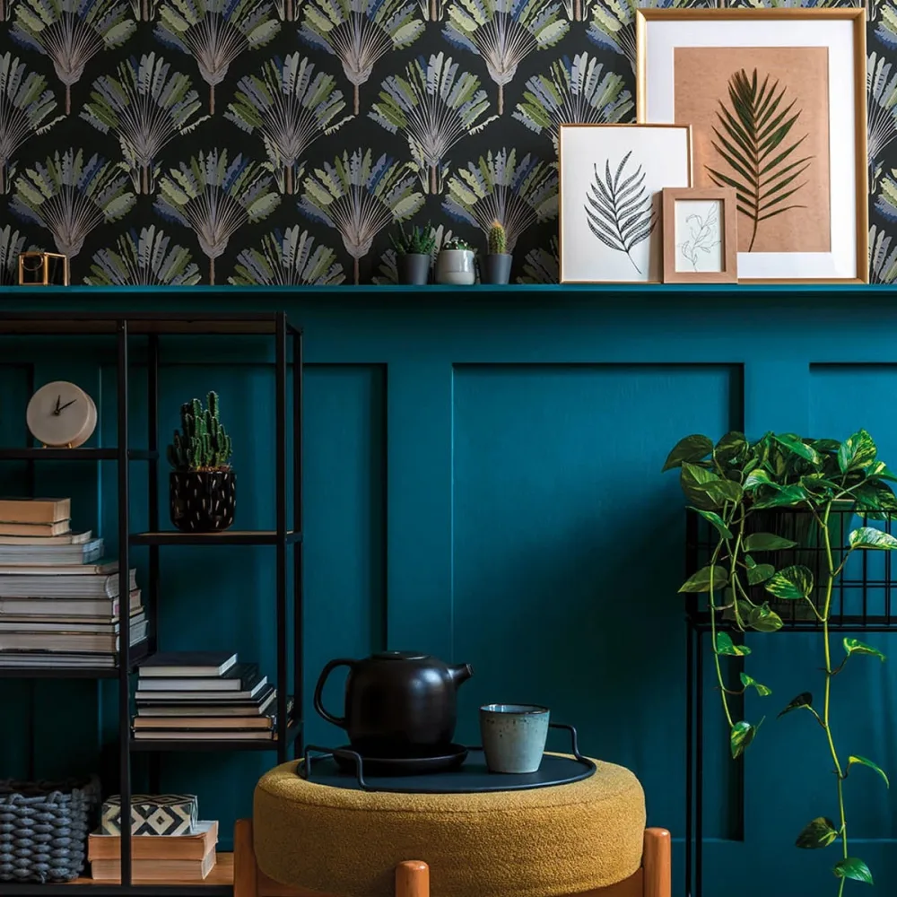 Jungle Chic 37708-5 Svart Tapet | Stuvbutiken - Bild 3