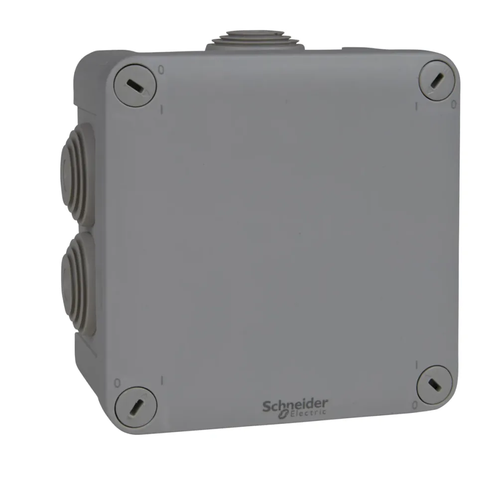Schneider Electric ENN05005 Kopplingsdosa grå, skruvlock 105x105x55 mm