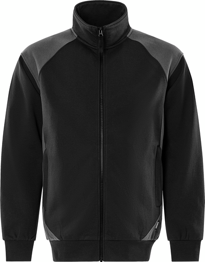 JACKA 7248 GSM SWEATSHIRT SVART/GRÅ STL 2XL