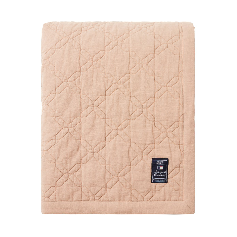 Quilted Recycled Cotton överkast 260x240 cm, Beige