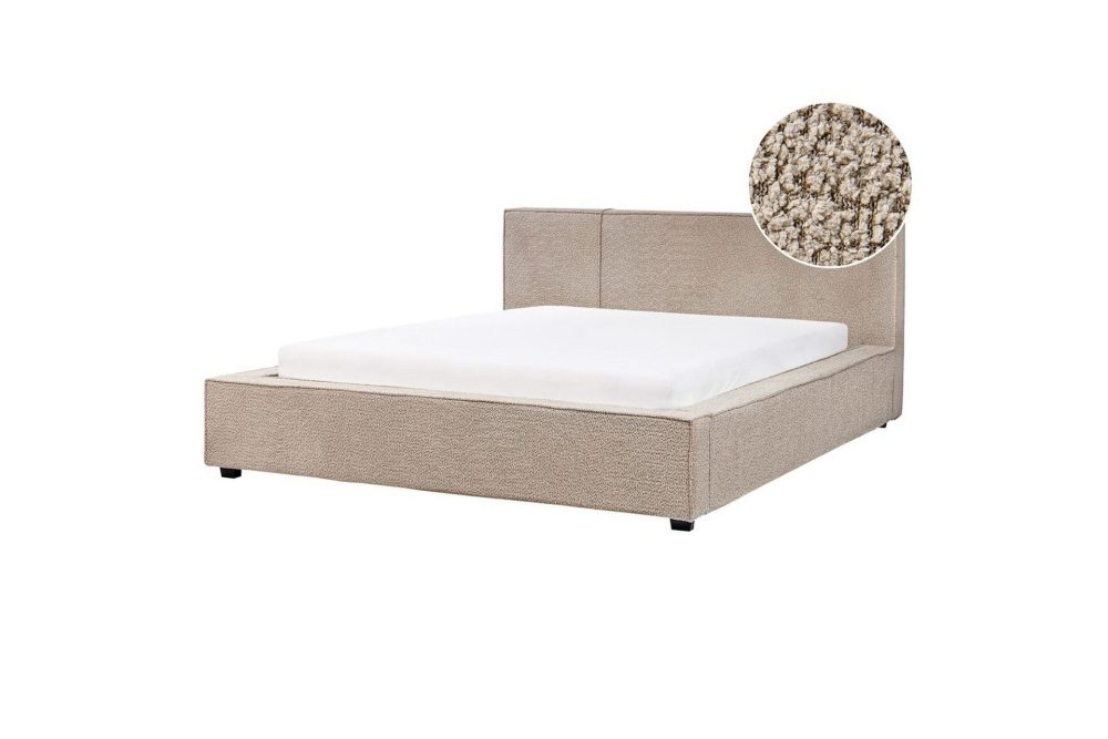 Dubbelsäng Mirande med lamellram Beige, 160x200 cm
