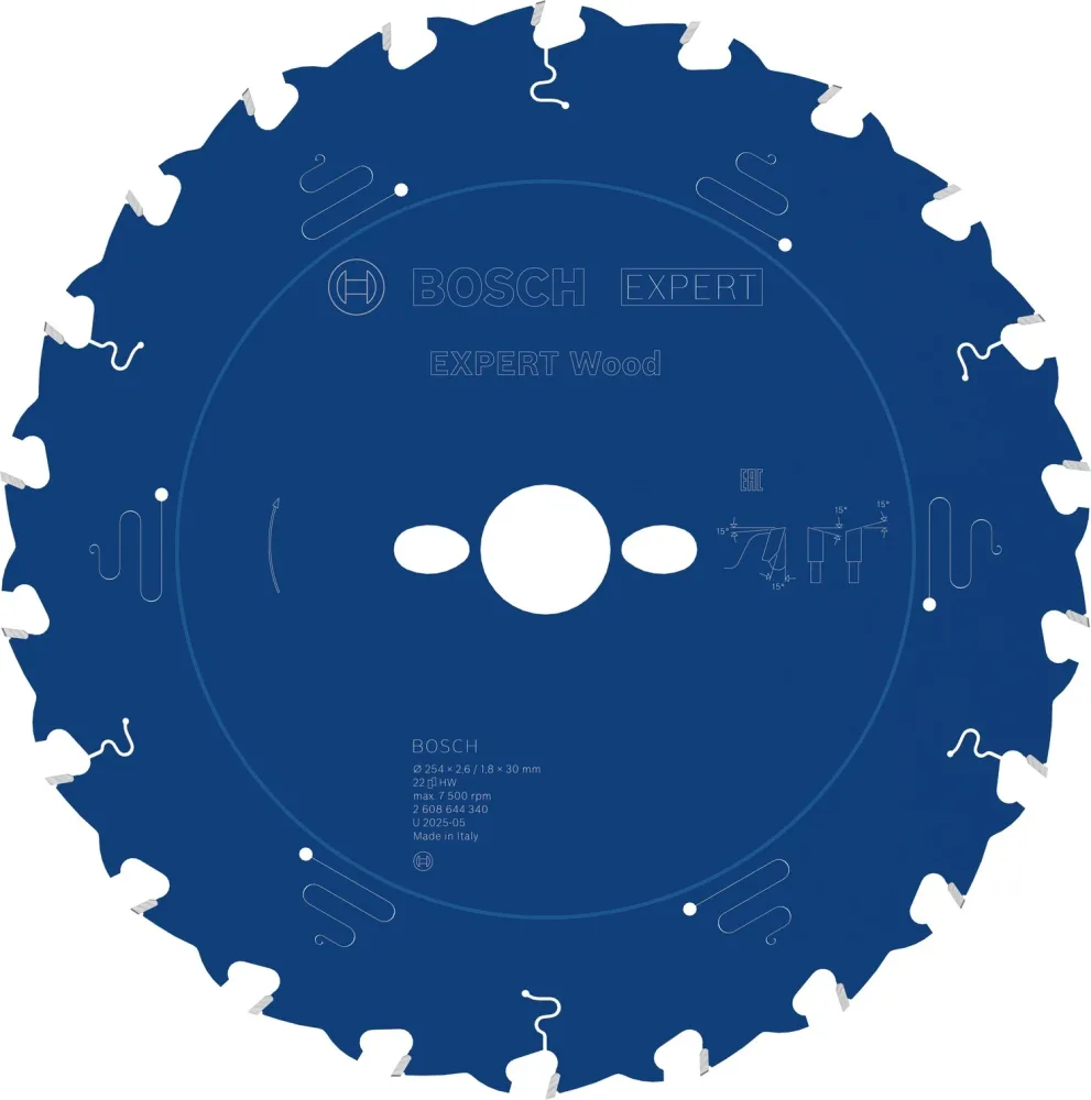Bosch EXPERT Wood 2608644340 Cirkelsågklinga 254x30 mm, 22T