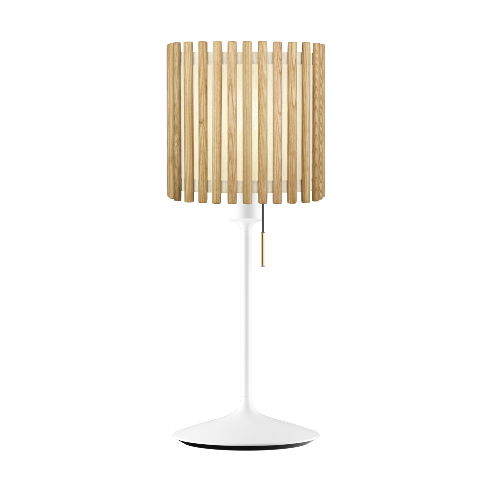 Komorebi bordslampa medium, Square oak-Vit