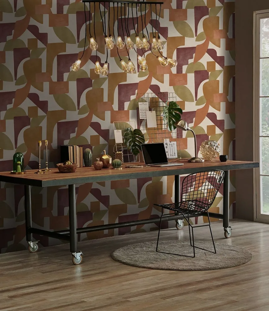 Holden Decor Utopia II 91714 Tapet Linnet Burgundy Burnt Orange Multi