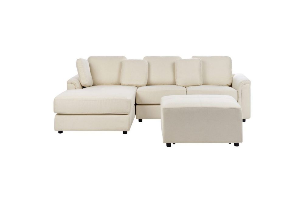 4-sitssoffa Kohlo Beige/svart, Högervänd