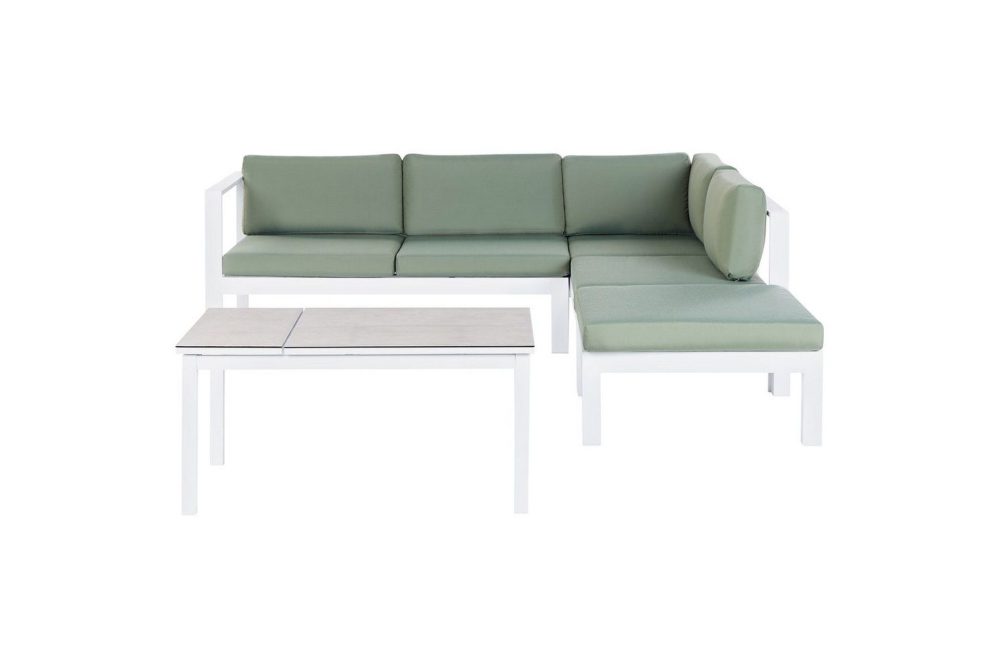 Loungegrupp 5-sits Messina Grön/vit/grå