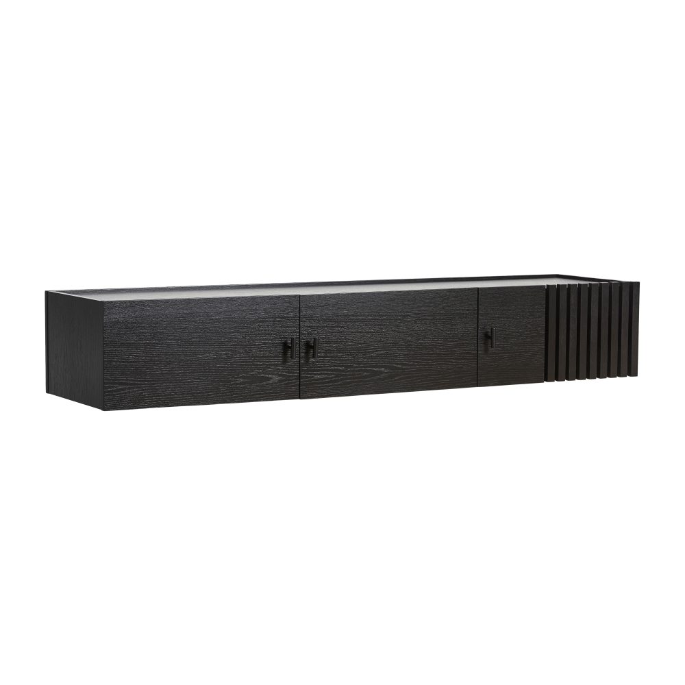 Array sideboard väggmonterad 150 cm, Svartmålad ek