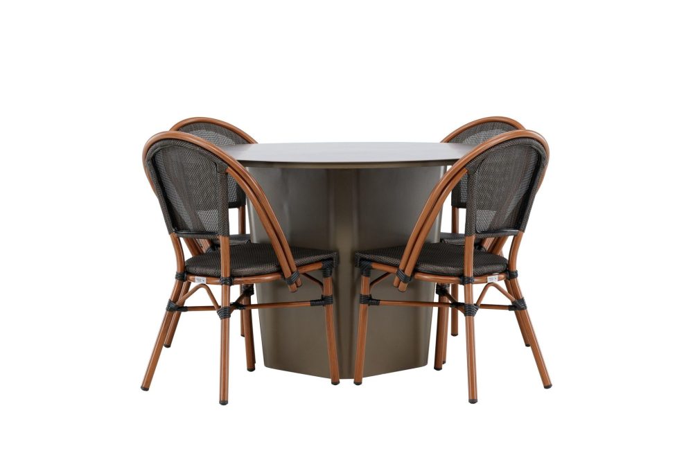 Santa Matgrupp Utomhus 120 cm Rund med 4 Guarda Utestolar