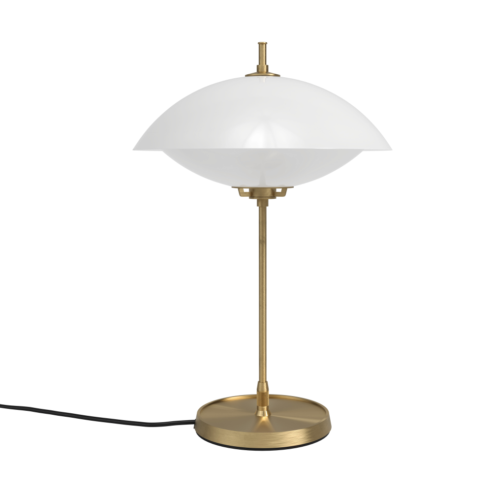 Clam bordslampa 50 cm, Opal-brass