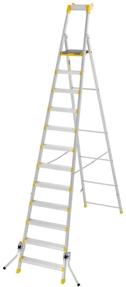 W.steps 55P Trappstege med certifierat aluminium, med stödben 12 steg - Bild 2
