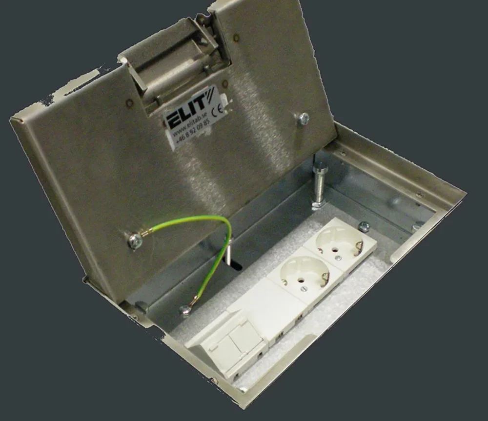 Elit 1174736 Golvbox 1 fack, 4 uttag