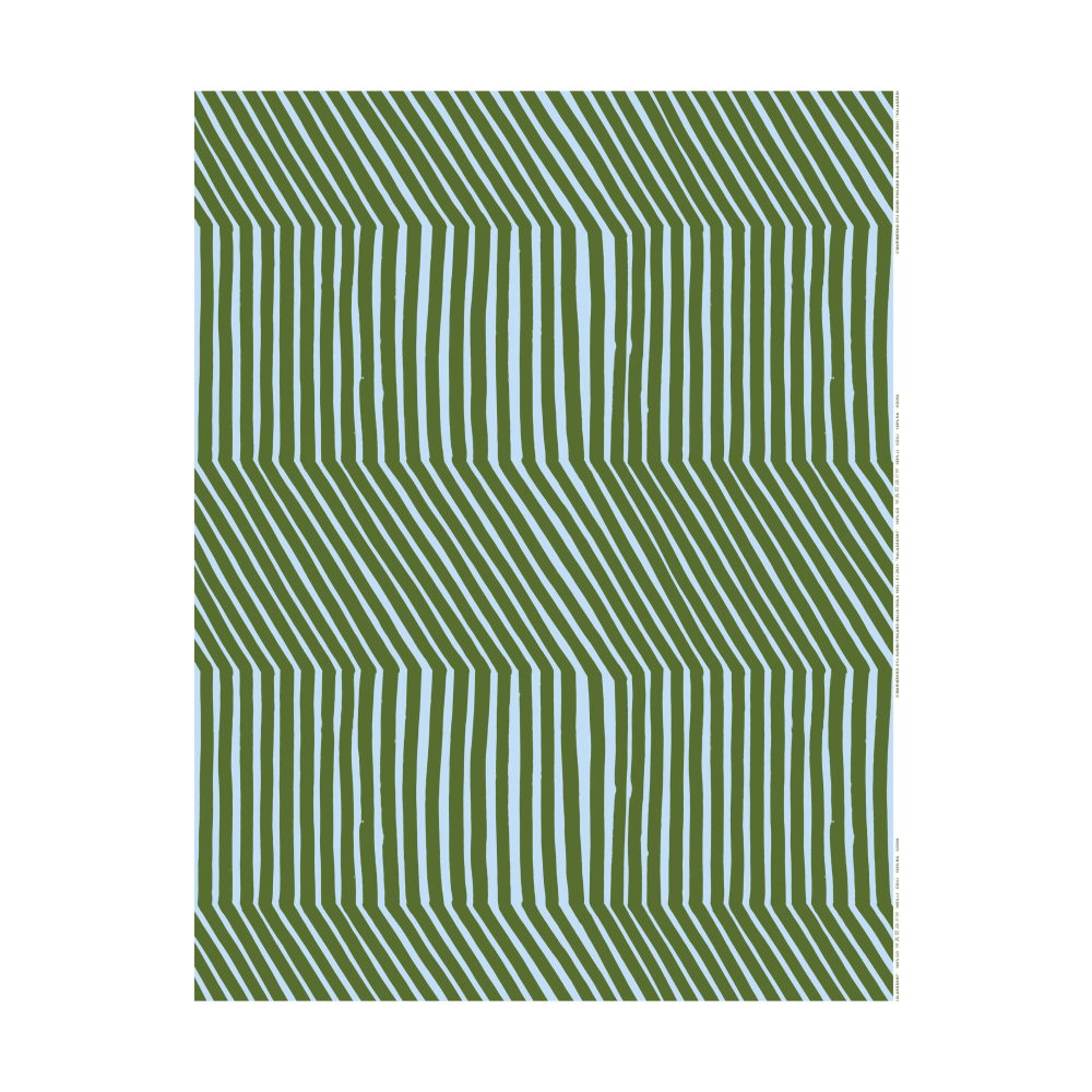 Kalasääski bomullstyg, Forest green-light blue