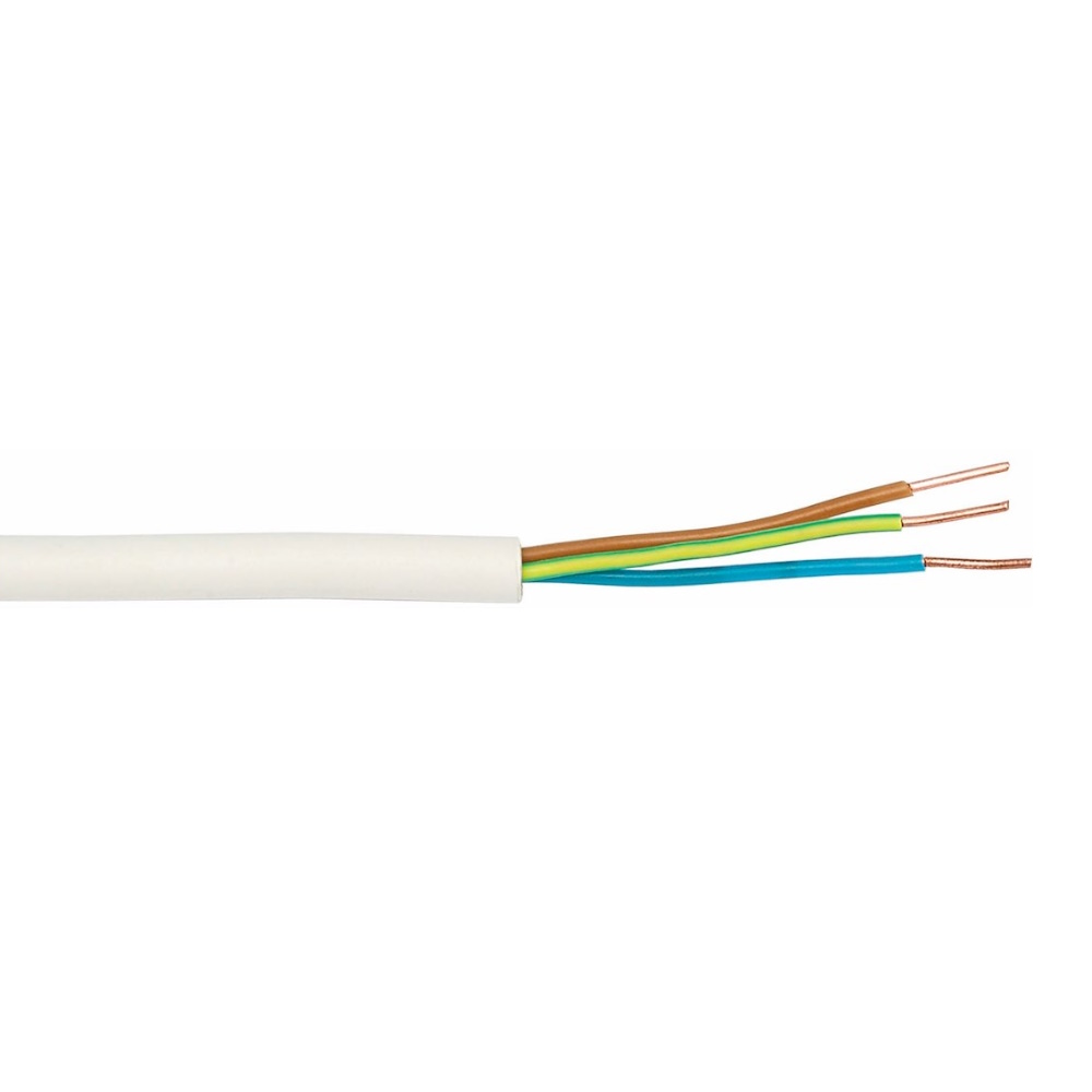 RKK (H05VV-F), 3G0,75mm², 100m, 300/500V, Vit, Malmbergs 0242112