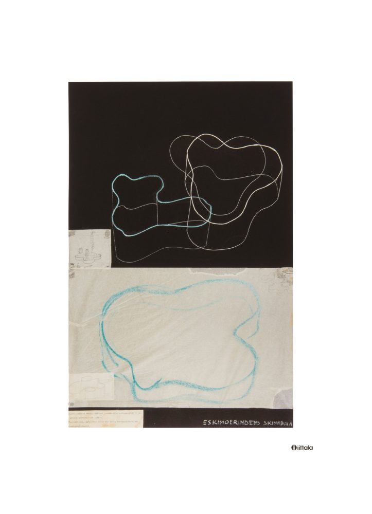 Aalto art Sketch black poster, 50x70 cm