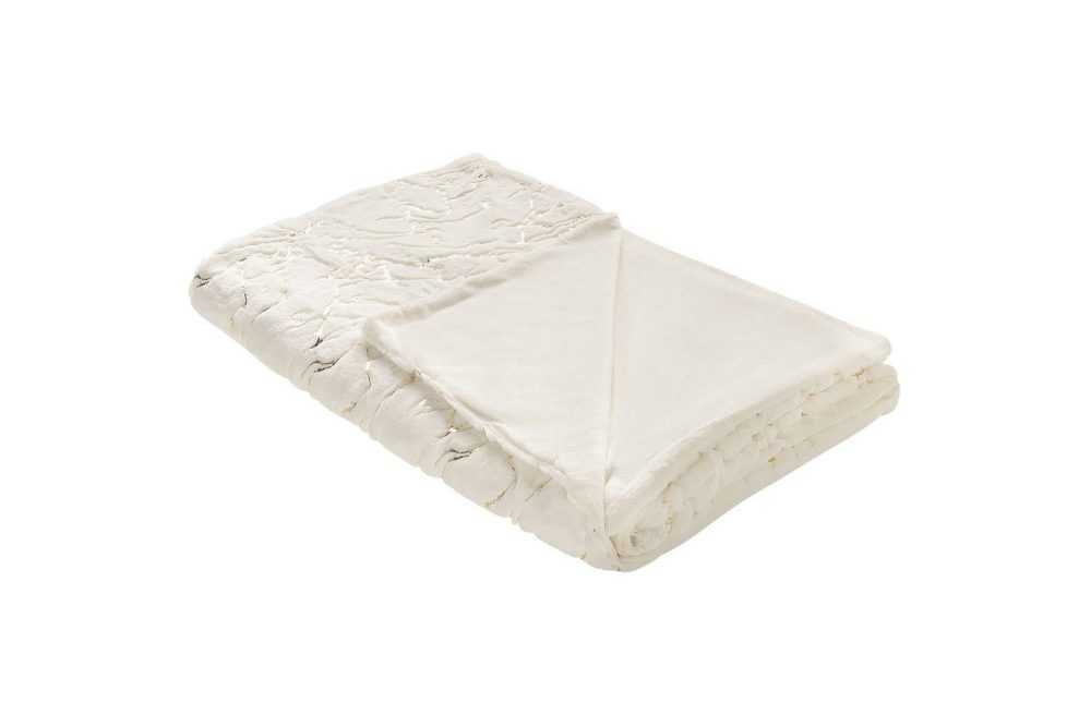 Pläd Godavari Beige/guld, 130x180 cm
