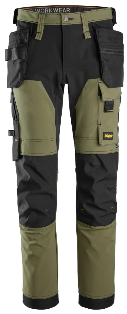 Snickers Workwear 6275-3104 Arbetsbyxa khakigrön/svart 56